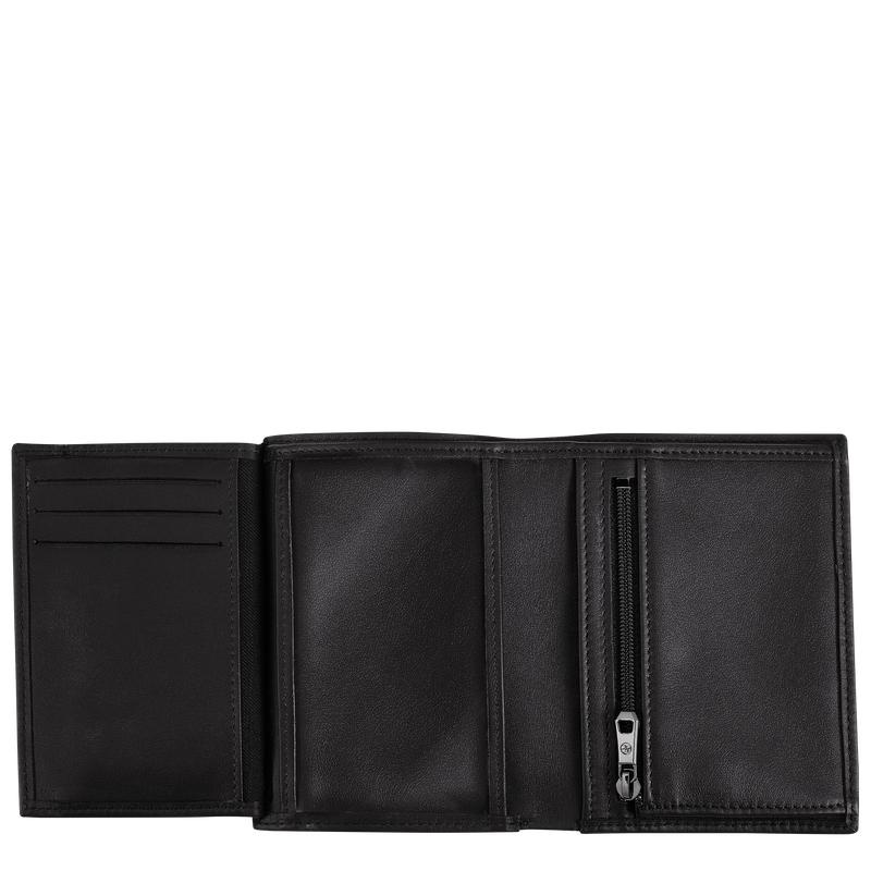 Longchamp sur Seine Men's Wallets Black | WKQ-521360