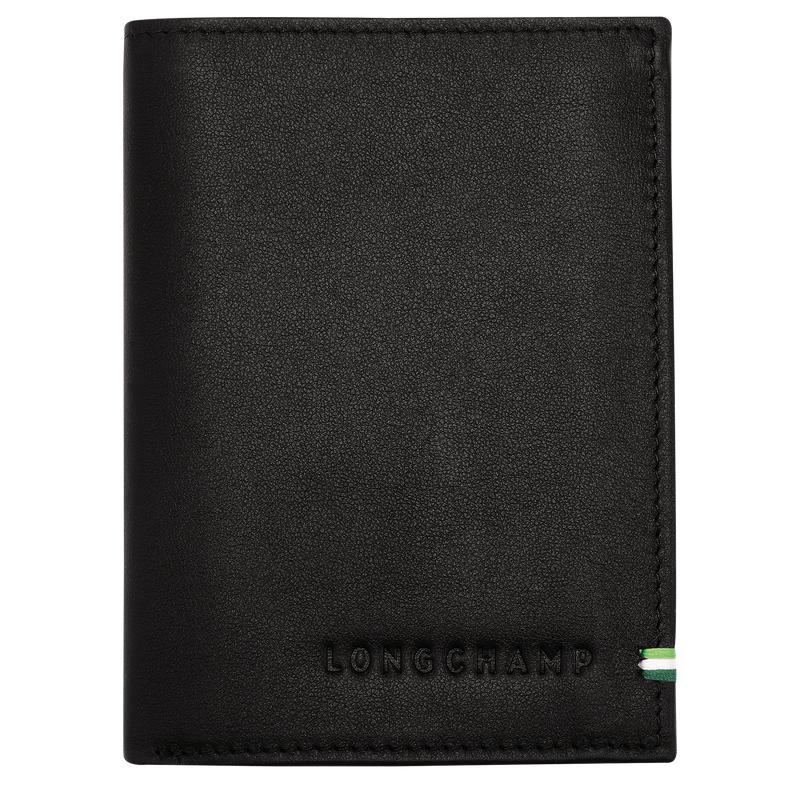 Longchamp sur Seine Men\'s Wallets Black | WKQ-521360