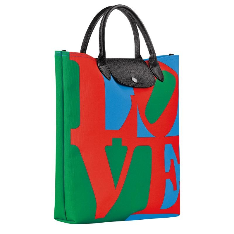 Longchamp x Robert Indiana L Men's Handbags Red/Navy | WIX-741329