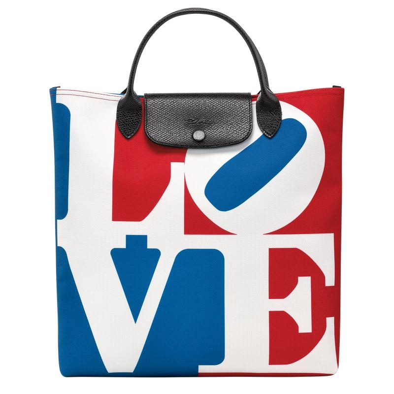 Longchamp x Robert Indiana L Men\'s Handbags White | TCM-479260