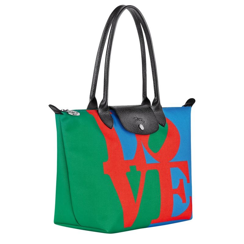 Longchamp x Robert Indiana M Women's Tote Bag Red/Navy | USC-564923