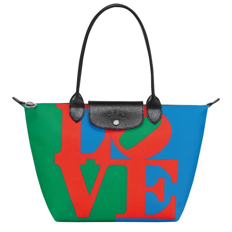 Longchamp x Robert Indiana M Women\'s Tote Bag Red/Navy | USC-564923